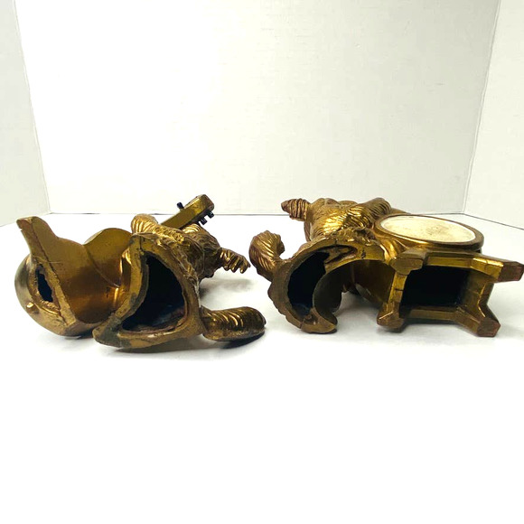 PAIR of Kronheim & Oldenbusch K & O CO. Bronze Musical Terriers Made in USA - Picture 7 of 10